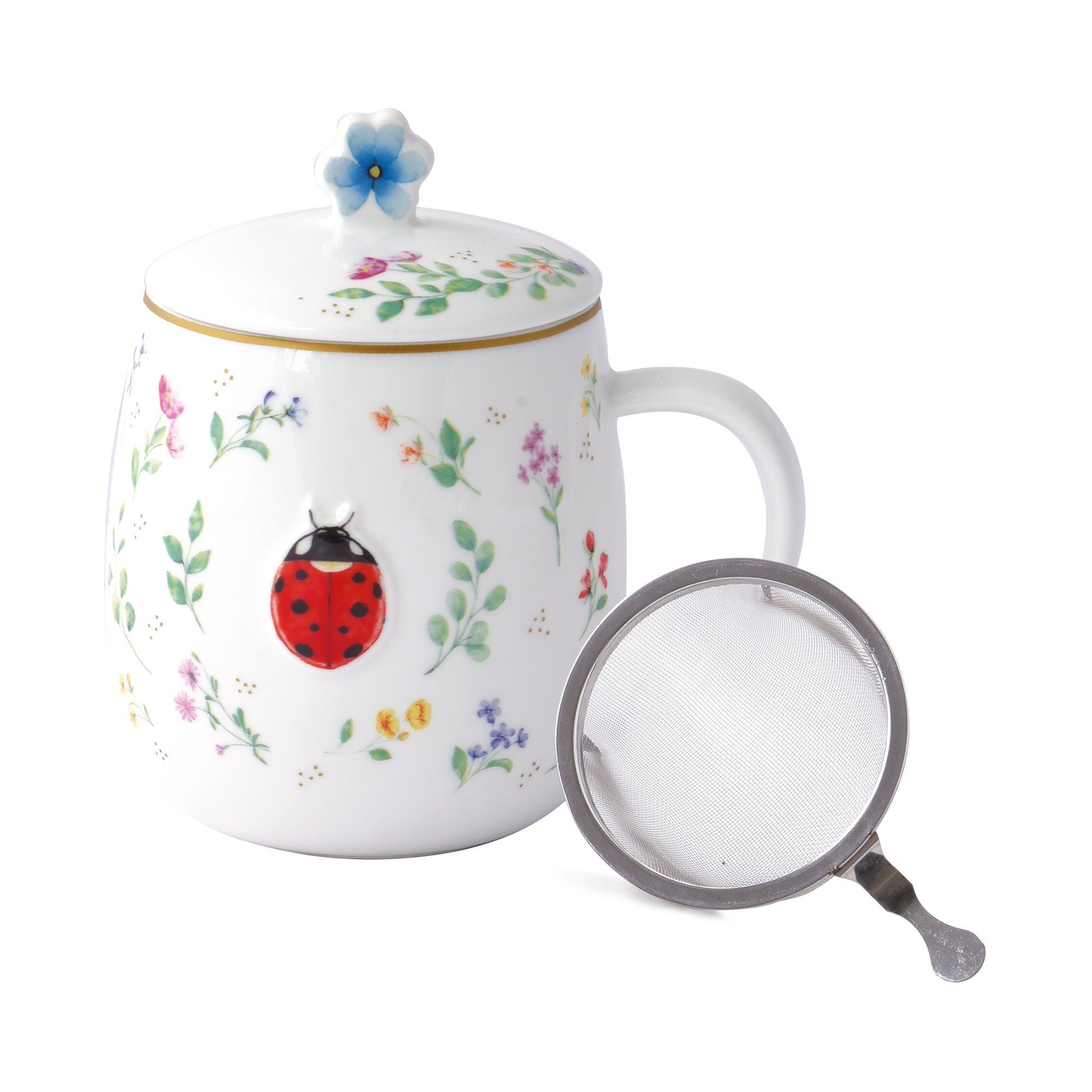 Cana cu capac si infuzor, 450 ml, Fancy Garden - COOKSHOP SPECIALS