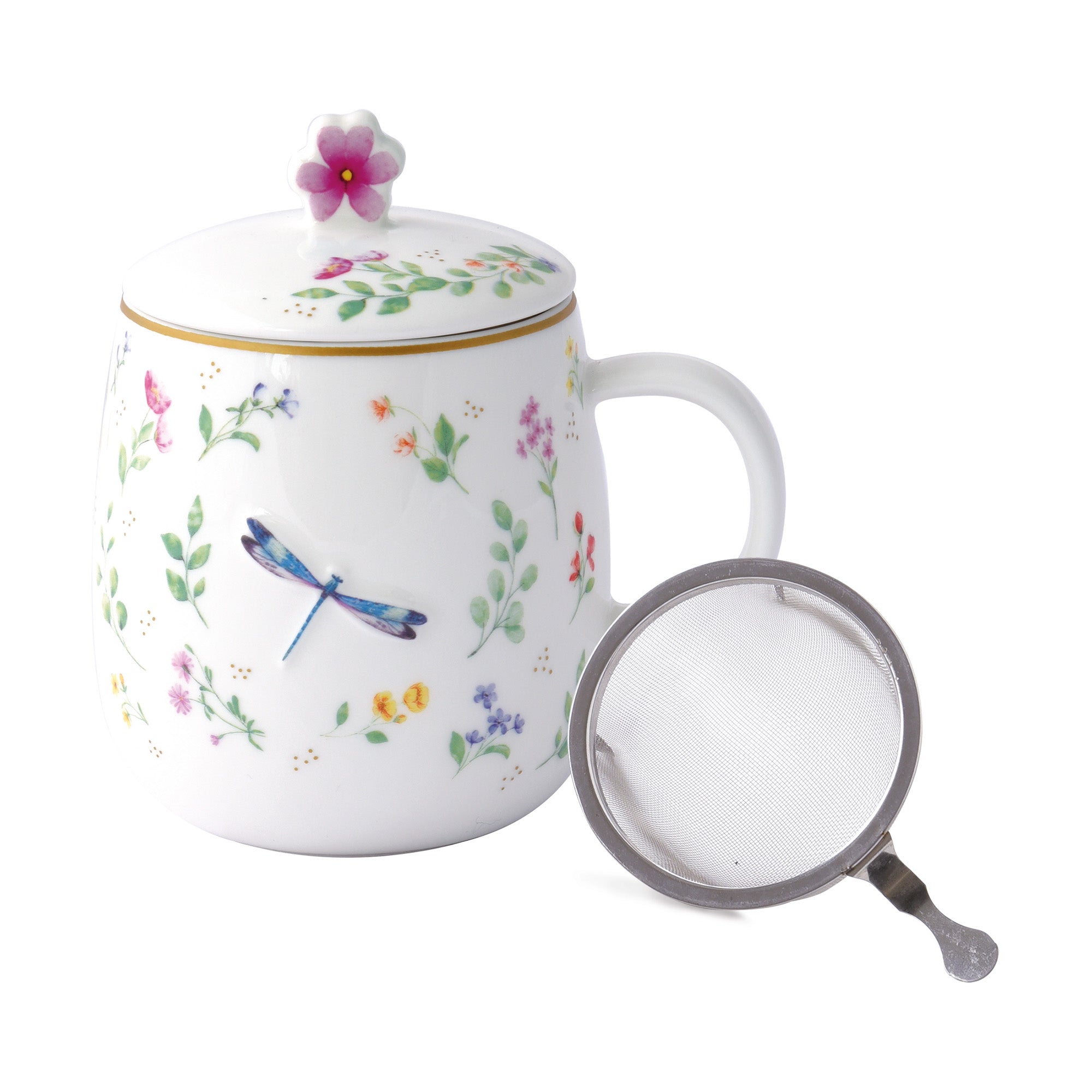 Cana cu capac si infuzor, 450 ml, Fancy Garden - COOKSHOP SPECIALS