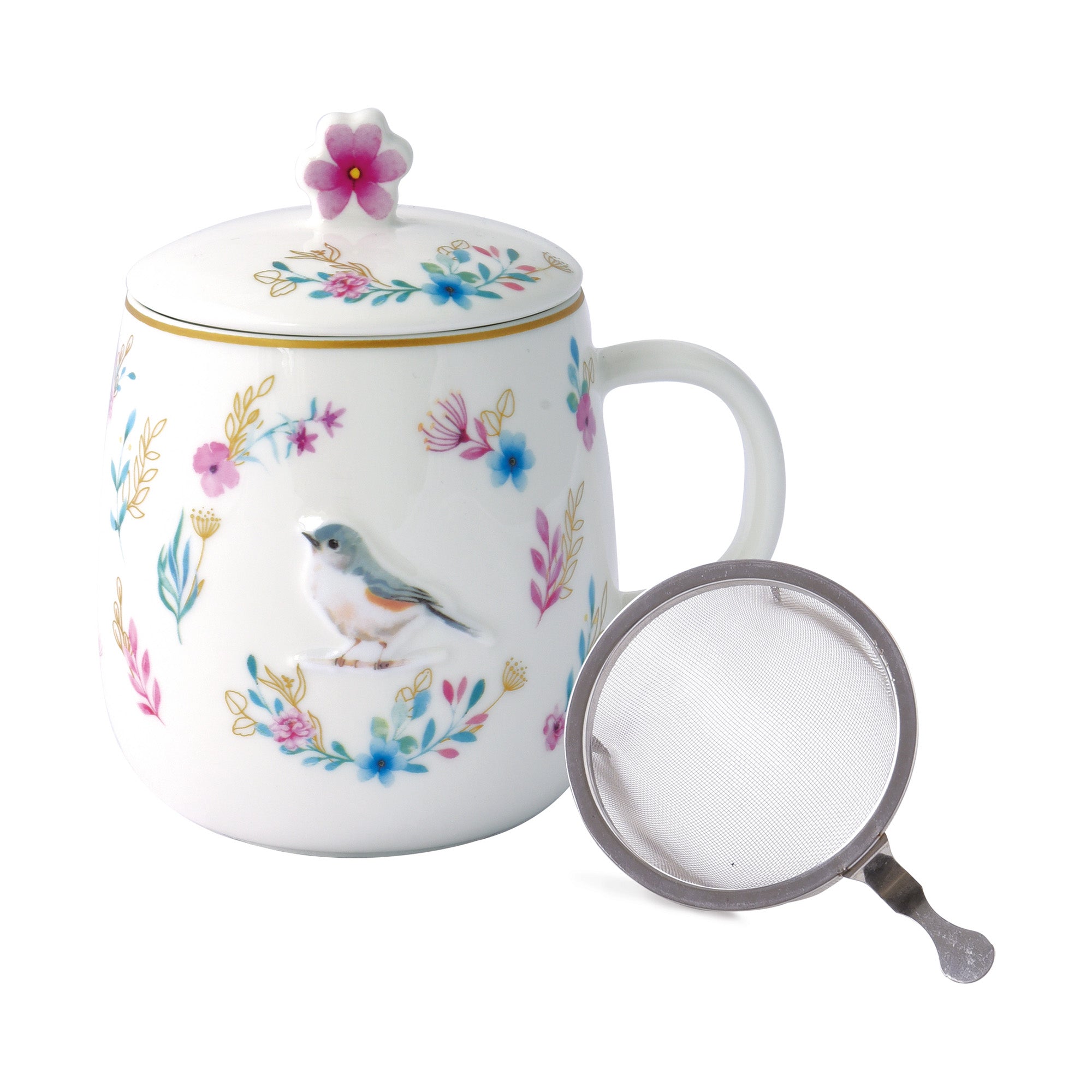 Cana cu capac si infuzor, 450 ml, Fancy Garden - COOKSHOP SPECIALS