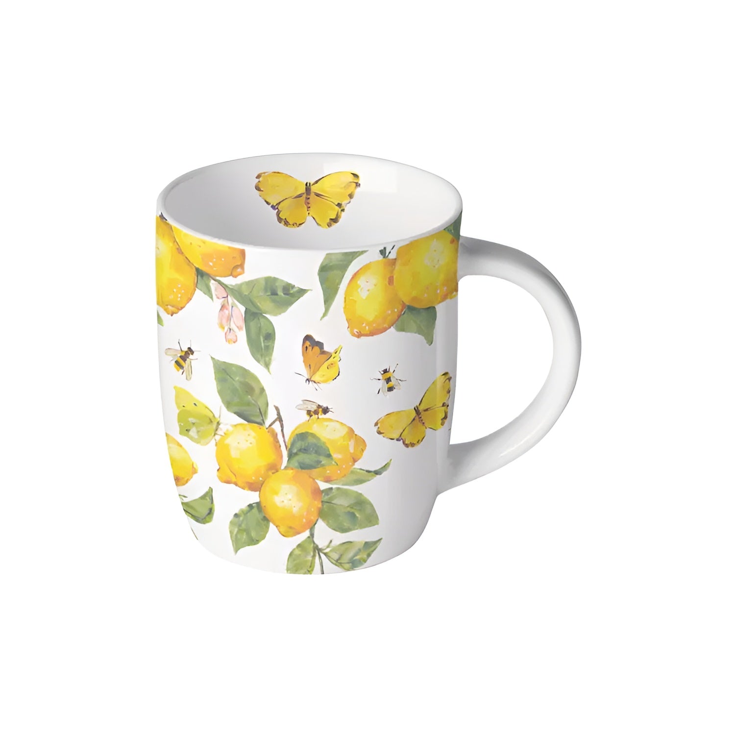 Cana din portelan, 200 ml, Fresh Lemons White - AMBIENTE
