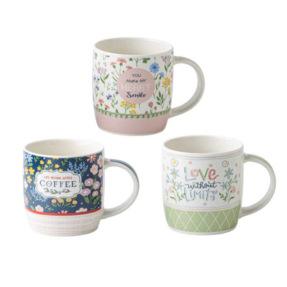 Cana din portelan, 350 ml, Flowers - COOKSHOP SPECIALS