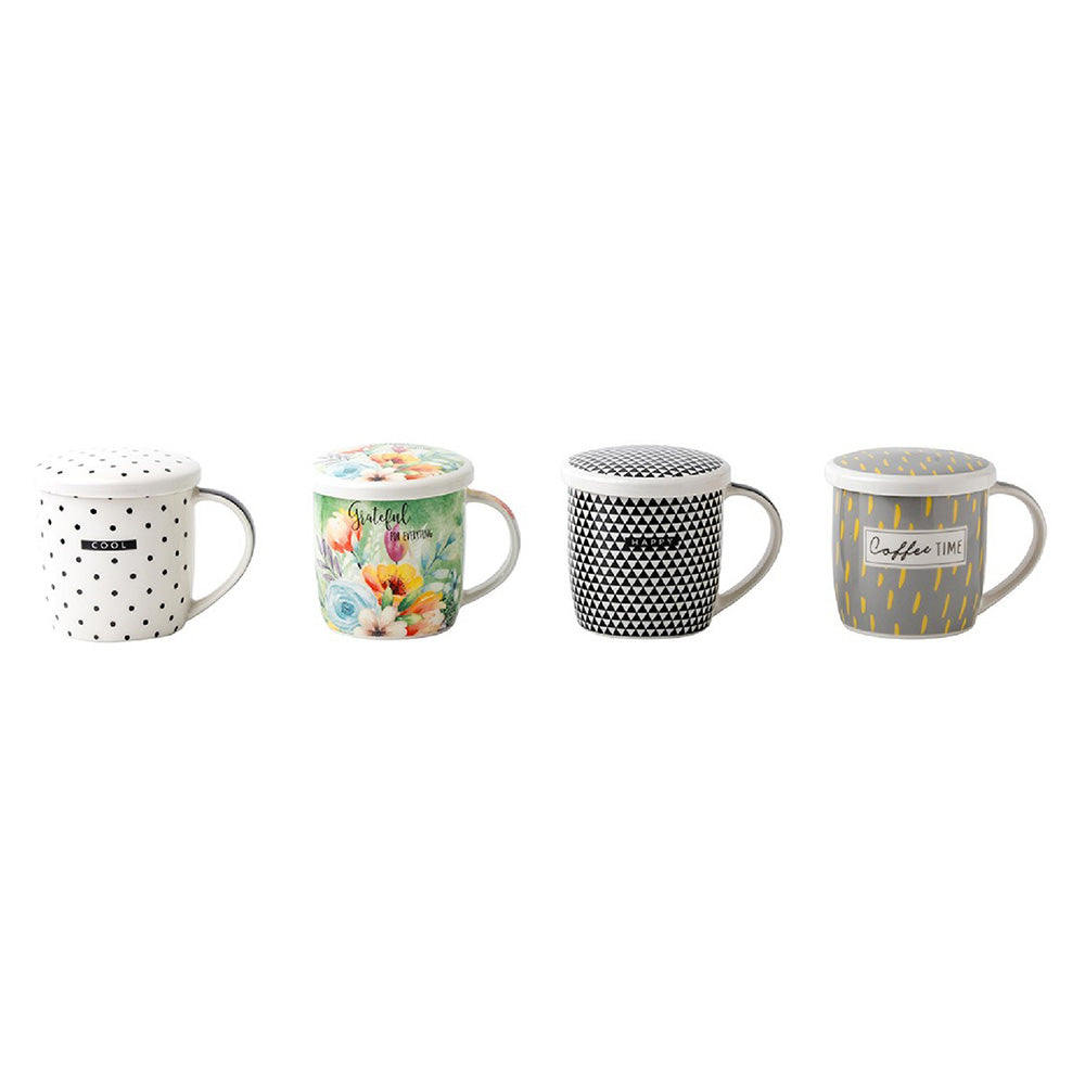Cana din portelan cu capac, 350 ml - SIMONA'S COOKSHOP - Image 1