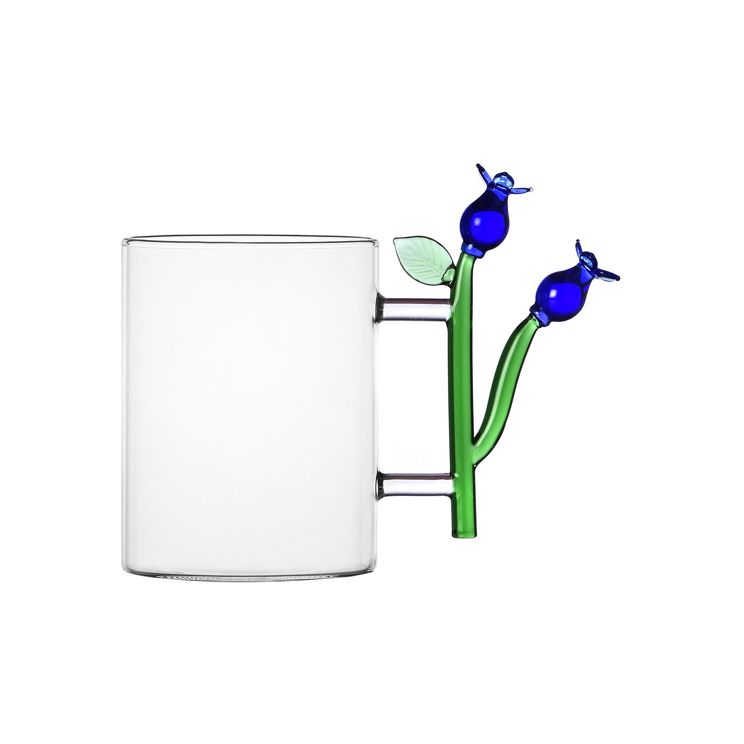 Cana din sticla, Blue Flower, Botanica by Alessandra Baldereschi - ICHENDORF