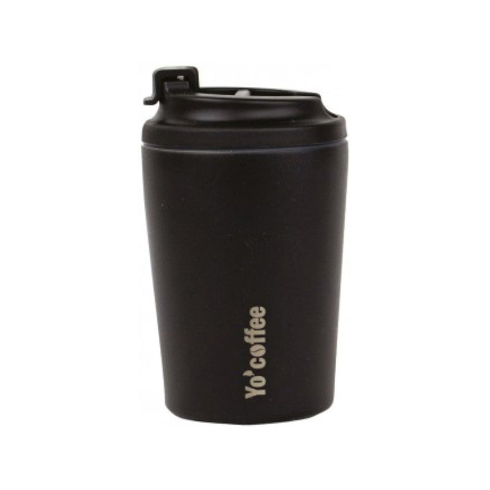Cana izoterma din inox, 260 ml, negru, Yo'Coffee - YOKO DESIGN