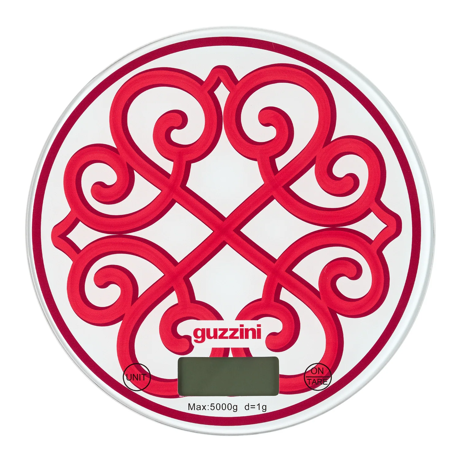 Cantar de bucatarie digital, rosu, 19 cm, Harmonia - GUZZINI