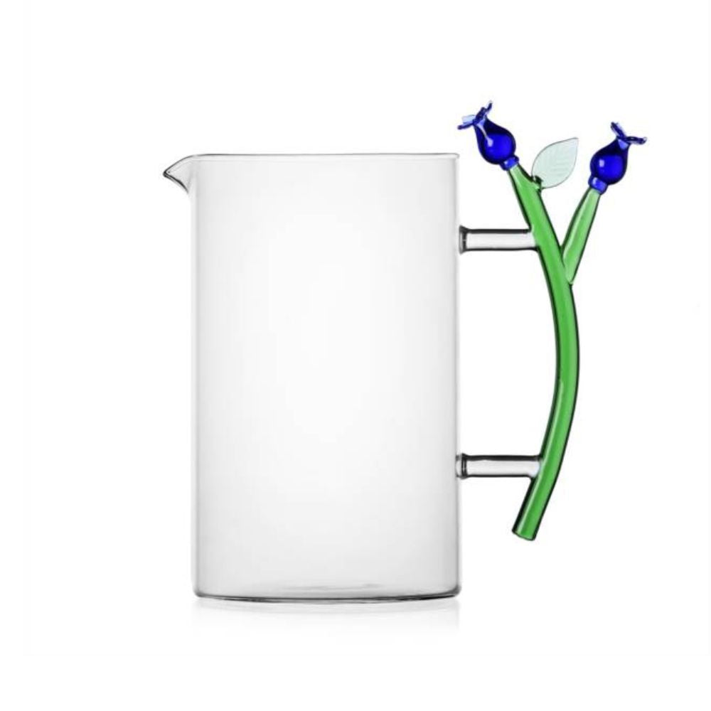 Carafa din sticla, Blue Flower, Botanica - designer Alessandra Baldereschi - ICHENDORF