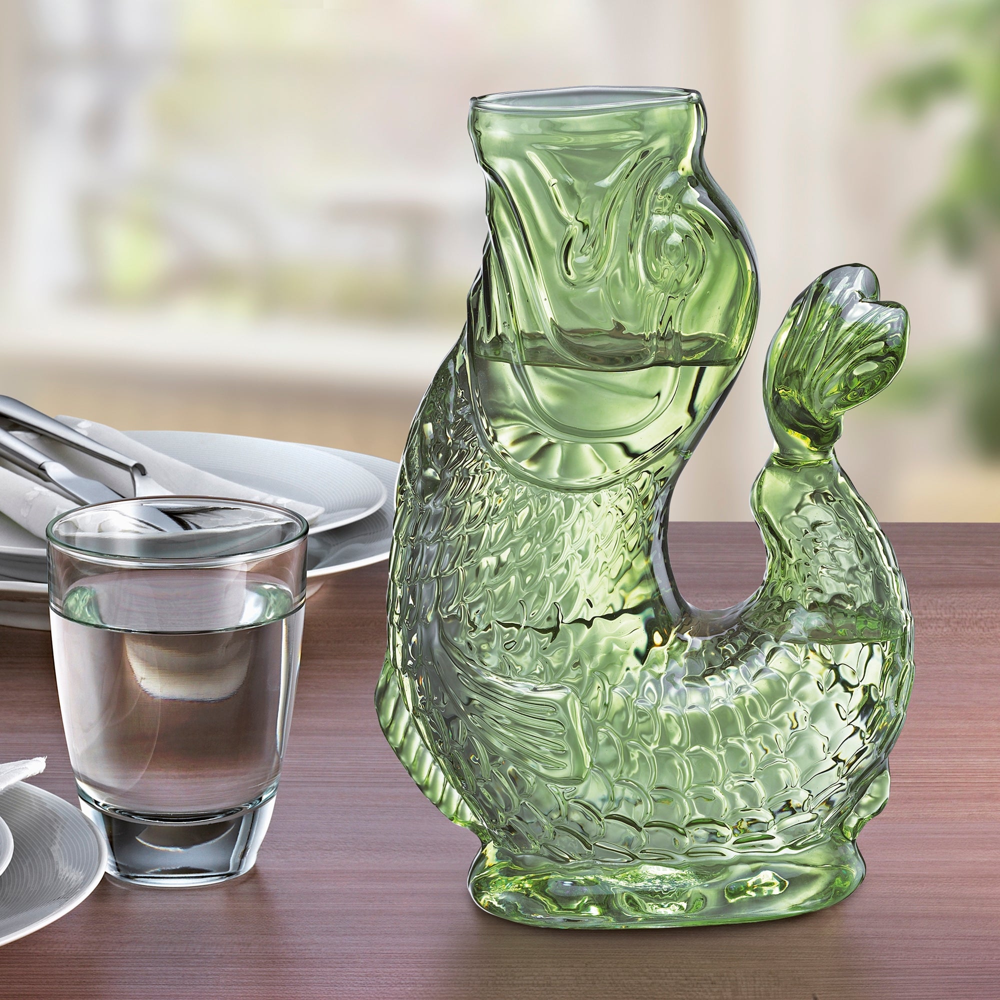 Carafa din sticla, verde, 1 L, Nemo - CILIO