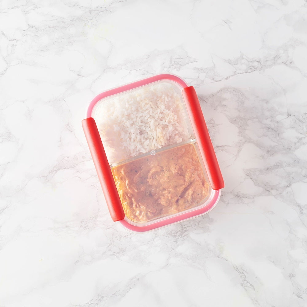 Recipient ermetic din sticla cu capac Stor'eat, 1000 ml, rosu - MASTRAD - Image 3