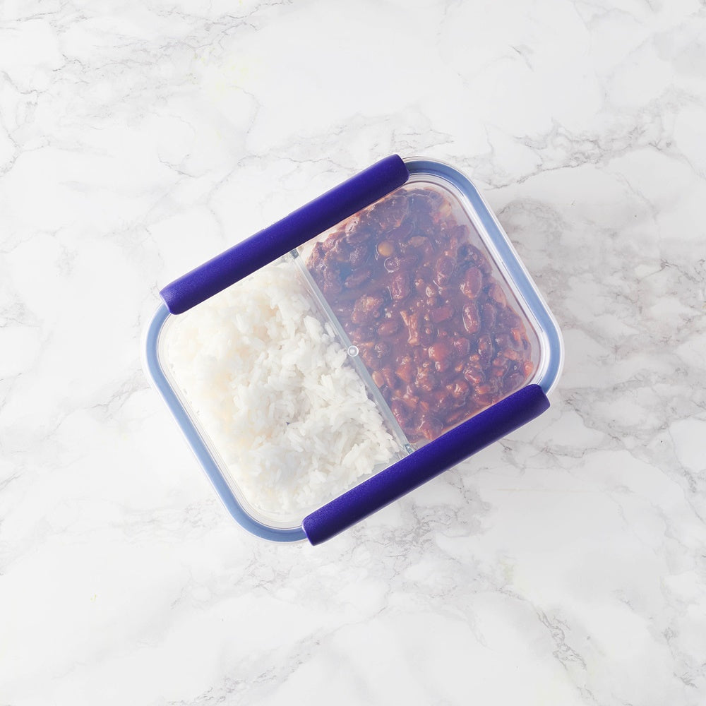 Recipient ermetic din sticla cu capac Stor'eat, 1450 ml, albastru - MASTRAD - Image 1