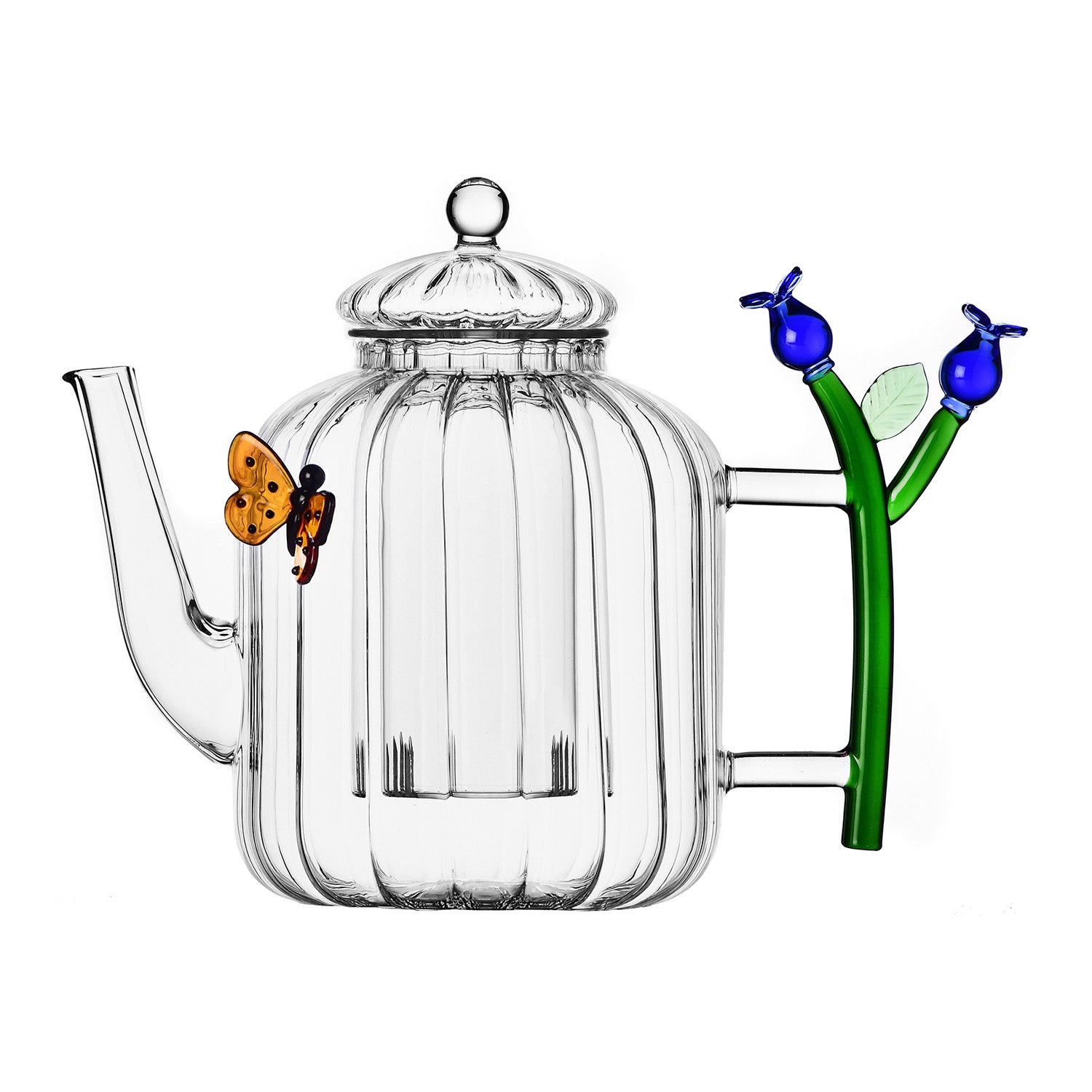 Ceainic din sticla, Blue Flower, Botanica by Alessandra Baldereschi - ICHENDORF