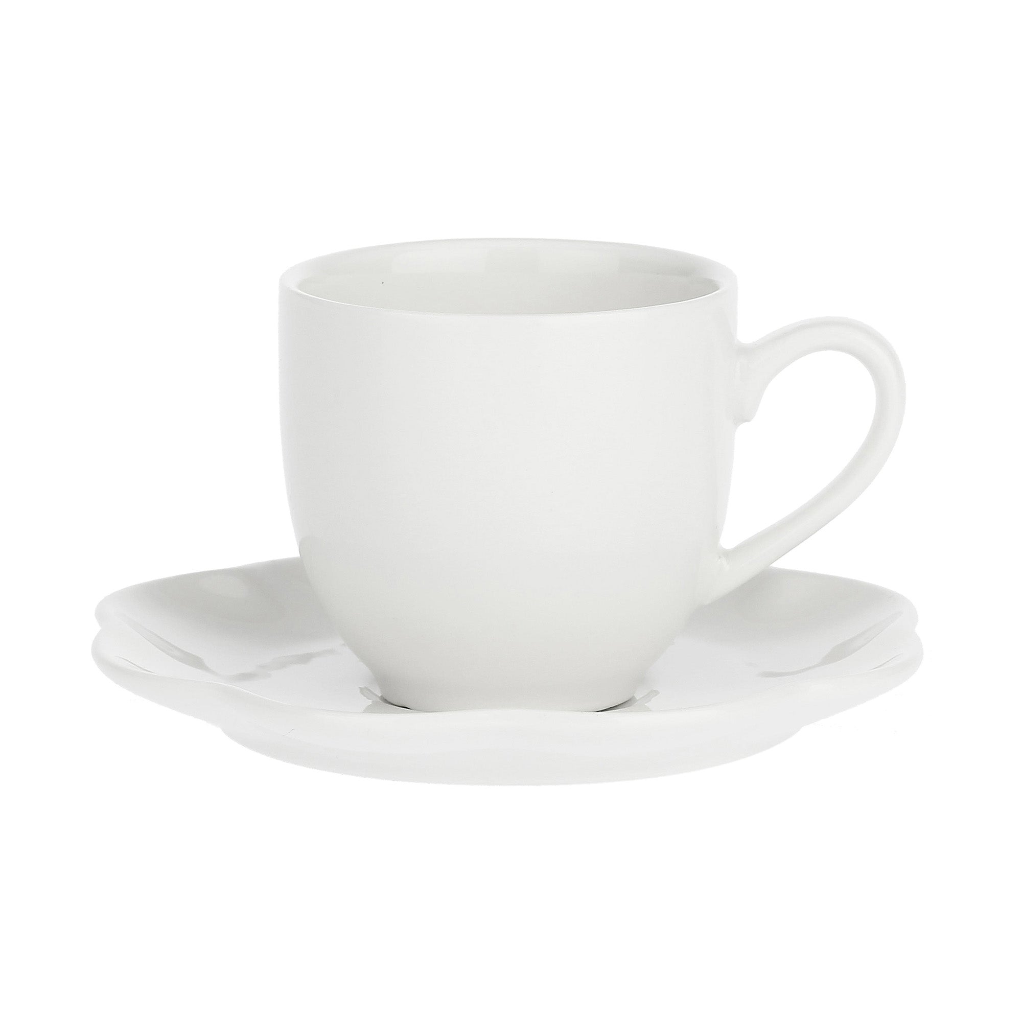 Ceasca pentru cafea si farfurie, 90 ml, Villadeifiori - LA PORCELLANA BIANCA