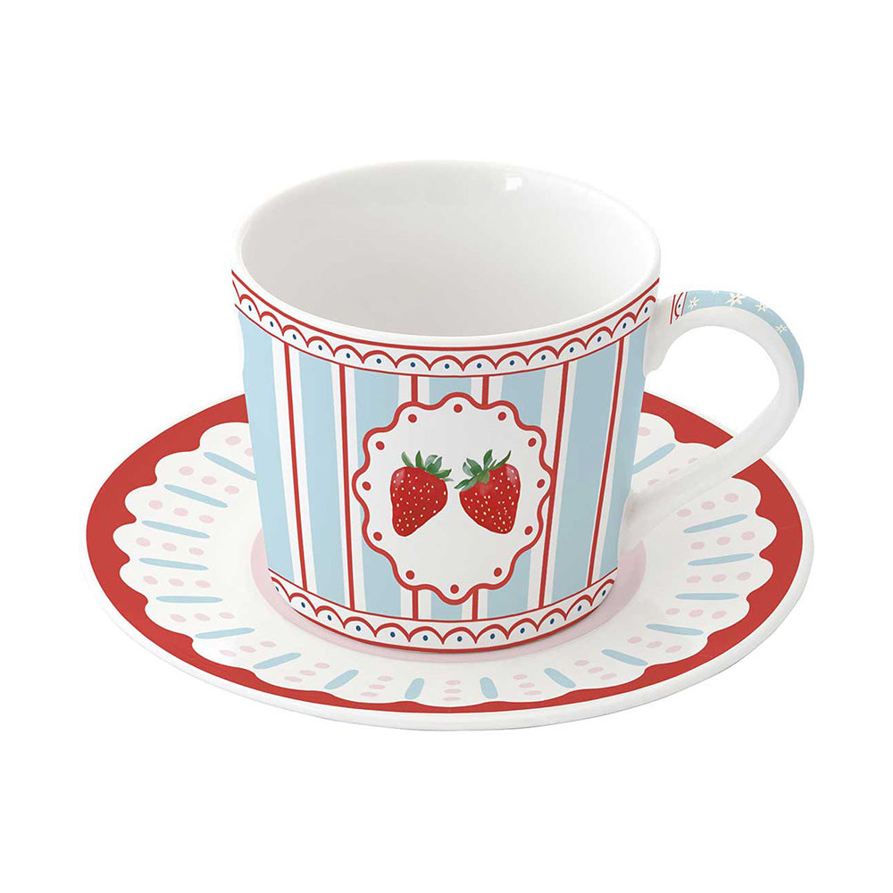 Ceasca si farfurie mic dejun, 400 ml, Fruit Mania - COOKSHOP SPECIALS