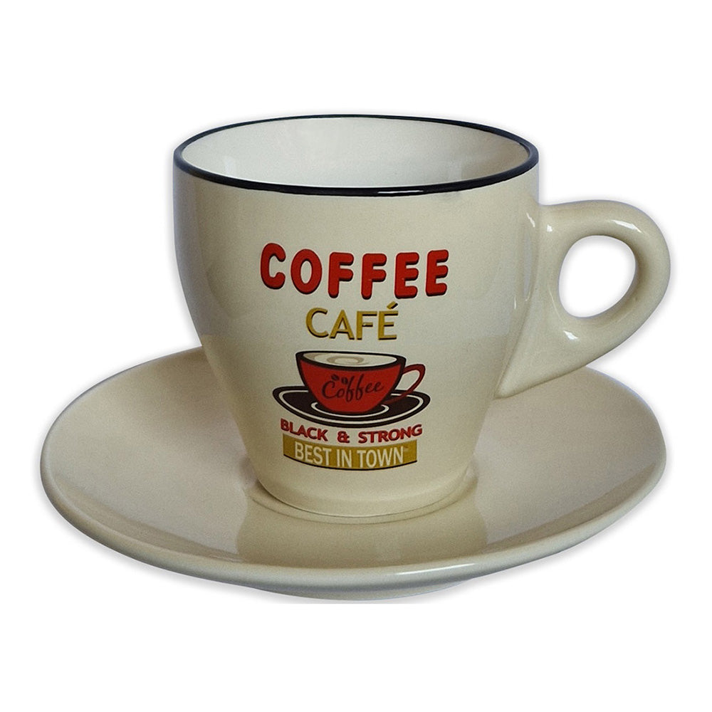 Ceasca si farfurie pentru ceai, 190 ml, Coffee Bean - COOKSHOP SPECIALS