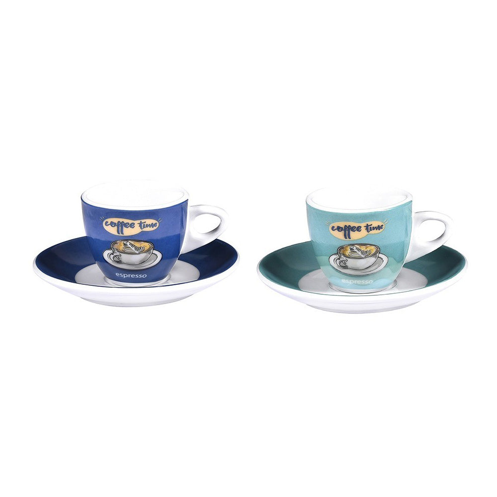 Ceasca si farfurie pentru espresso, 80 ml, Coffee Time - SIMONA'S COOKSHOP - Image 1