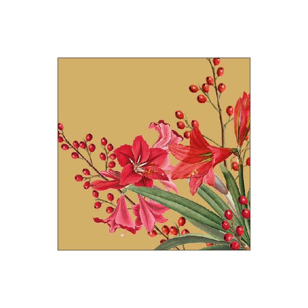 Servetele de masa, 20 buc, 33x33 cm, Christmas Bouquet - AMBIENTE