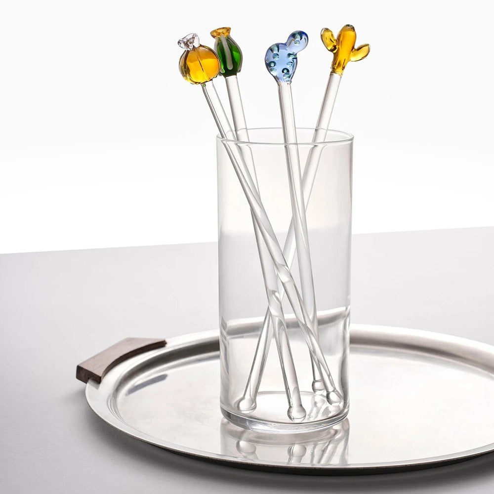 Set 2 amestecatoare cocktail, Cactus Amber/Green, Desert Plants - designer Alessandra Baldereschi - ICHENDORF - Image 1