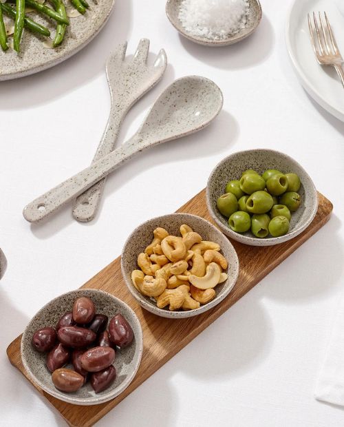 Set 2 piese pentru servirea salatei, portelan, Artisan - SIMONA'S COOKSHOP - Image 1