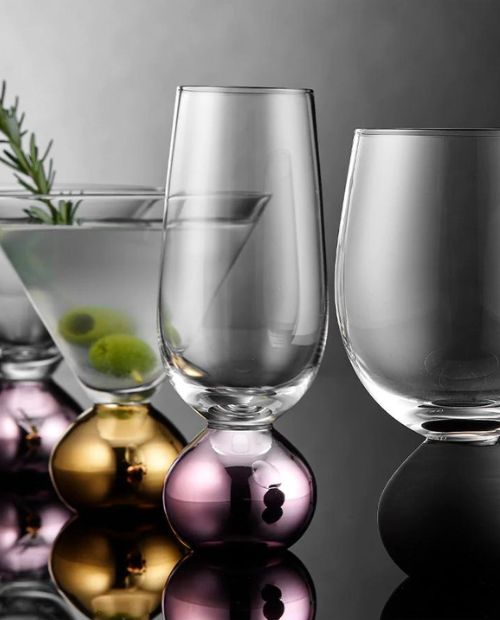 Set 2 pahare pentru vin, sticla cristalina, Astrid Matte Black - SIMONA'S COOKSHOP - Image 1