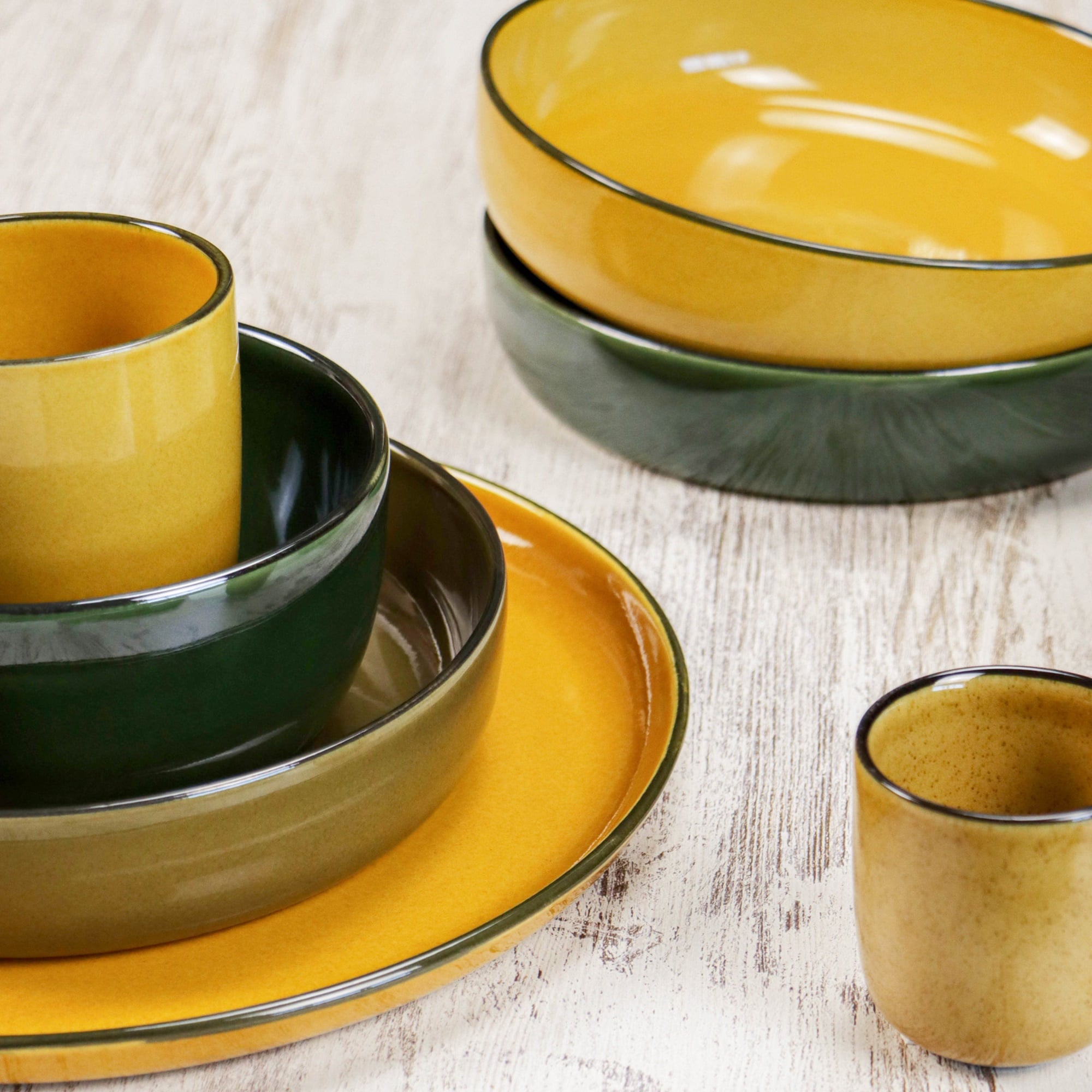 Farfurie ceramica pentru cina, 27 cm, Citrino Mustard - VILLACER - Image 4