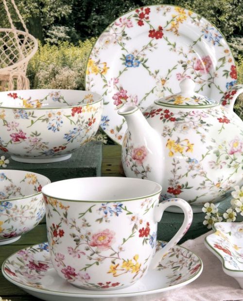 Cana din portelan, 350 ml, Garden Dreams - SIMONA'S COOKSHOP - Image 1