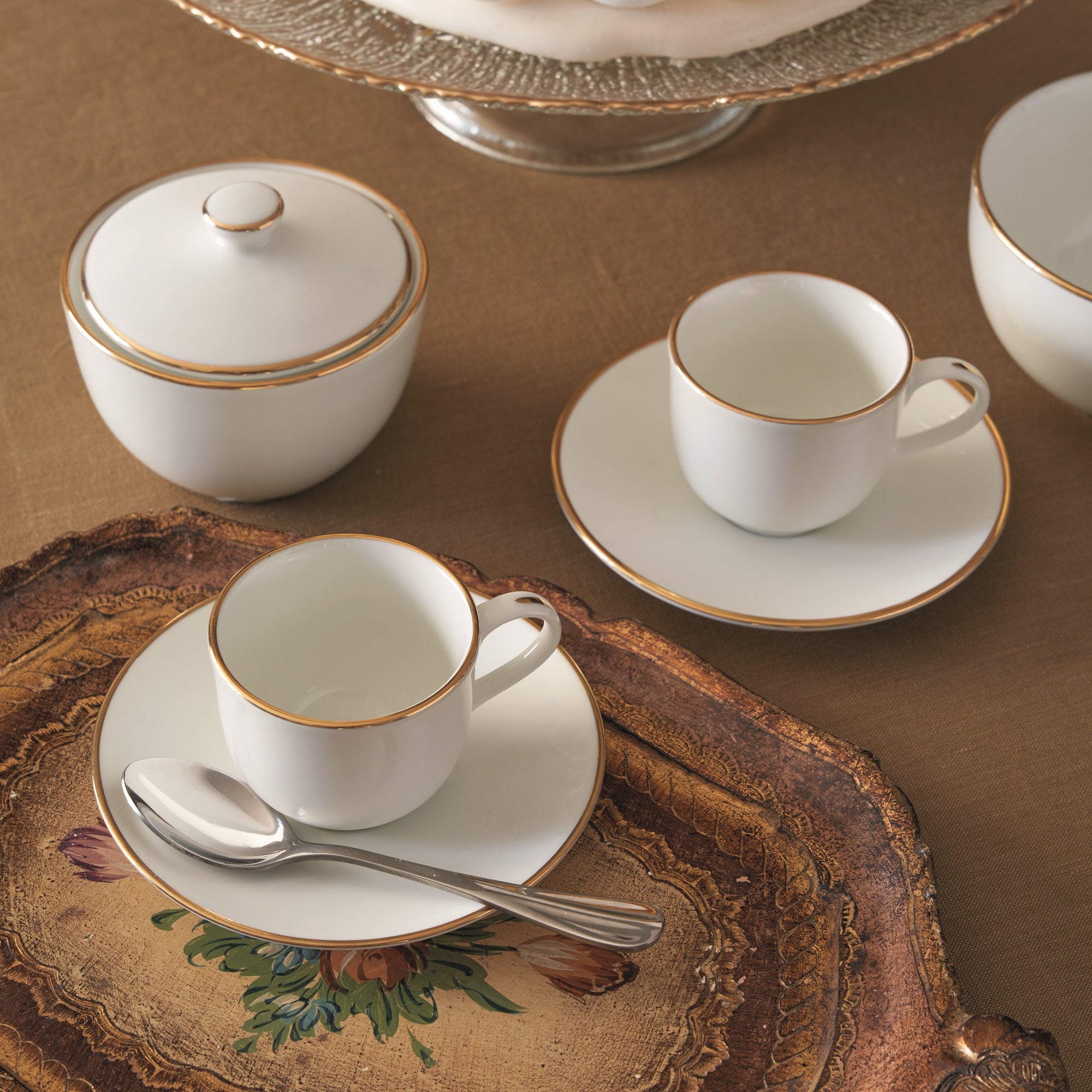 Ceasca pentru cafea si farfurie, 90 ml, Maesta - LA PORCELLANA BIANCA