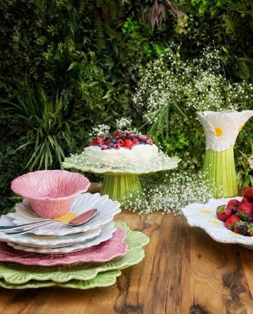 Farfurie pentru desert, ceramica, 23 cm, Daisy Maria Flor - Bordallo Pinheiro - Image 1