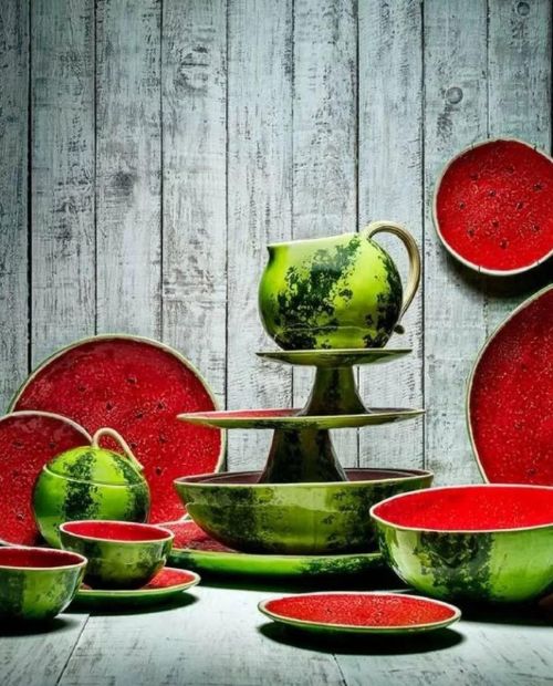 Carafa ceramica, 3 litri, Melancia - BORDALLO PINHEIRO - Image 2