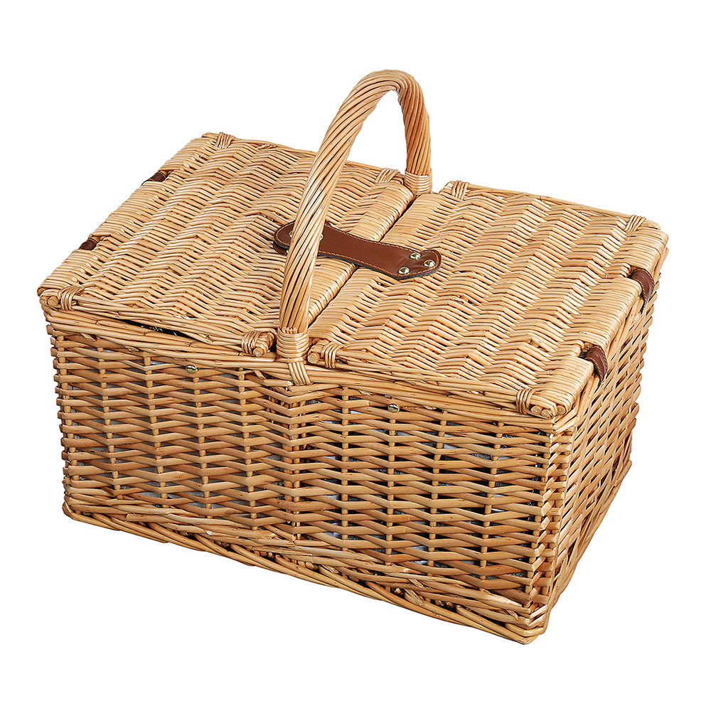 Cos de picnic pentru 4 persoane, salcie impletita, model Lugano - CILIO - Image 1