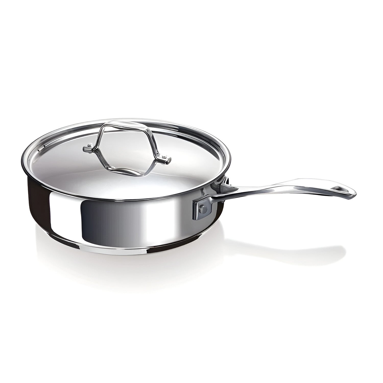 Cratita cu maner si capac, inox, 3.2 L, 24 cm, Chef - BEKA