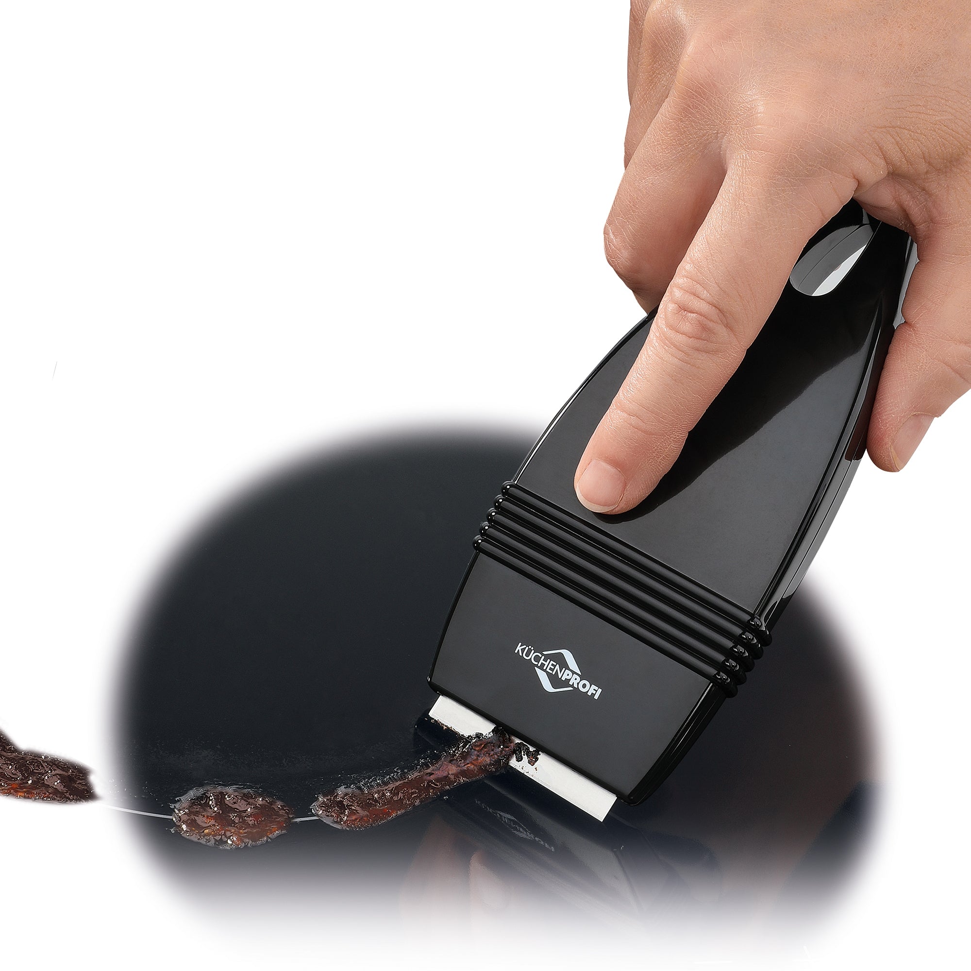 Curatator plita ceramica, negru - KUCHENPROFI