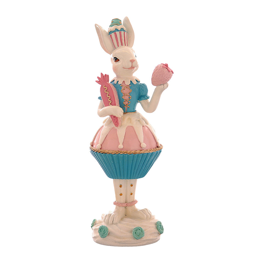 Decoratiune Iepure briosa, roz, 26 cm - COOKSHOP SPECIALS