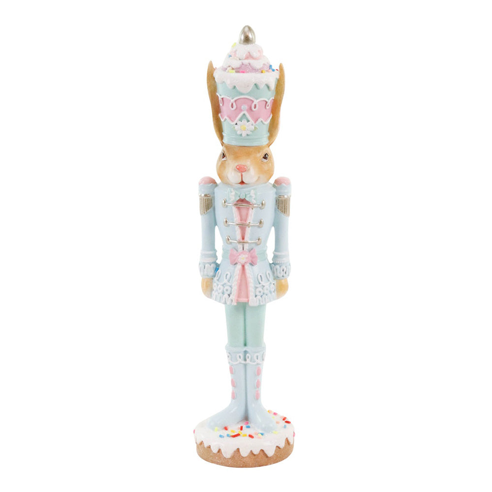 Decoratiune iepure Nutcracker, albastru/roz, 26 cm - COOKSHOP SPECIALS