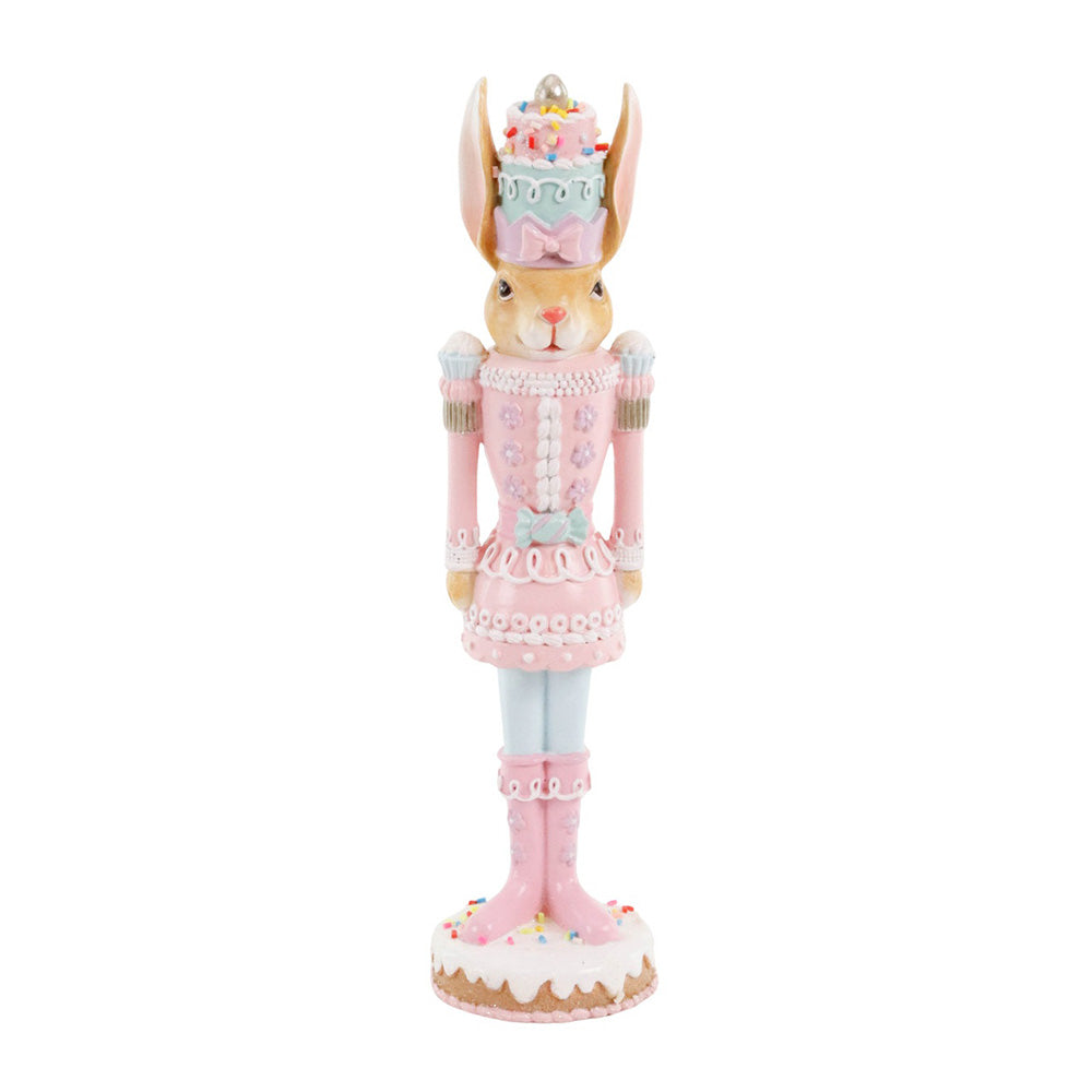 Decoratiune iepure Nutcracker, albastru/roz, 26 cm - COOKSHOP SPECIALS