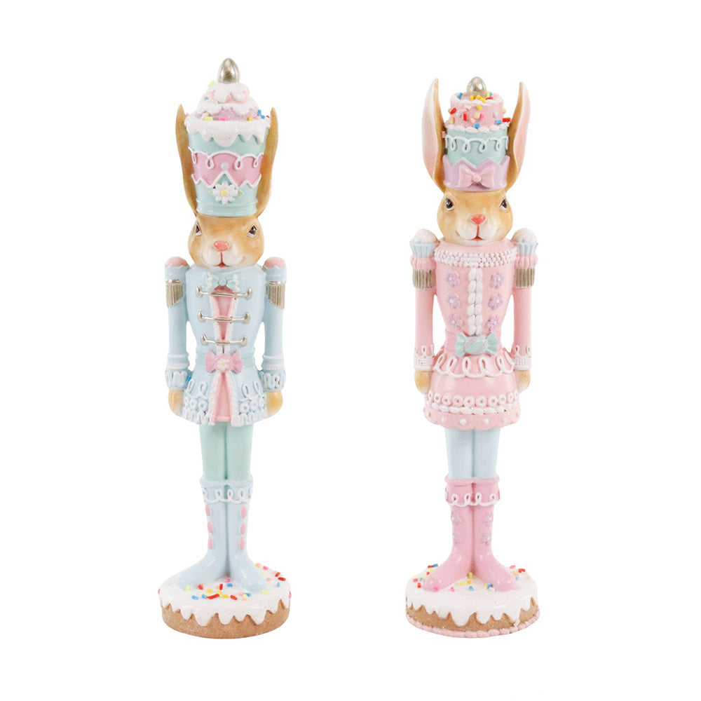 Decoratiune iepure Nutcracker, albastru/roz, 26 cm - COOKSHOP SPECIALS