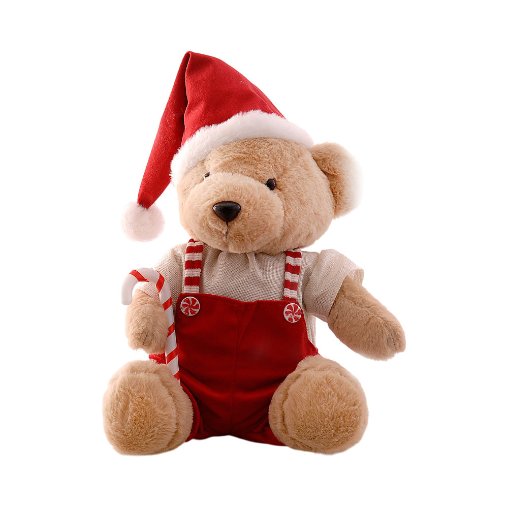 Decoratiune Sitting bear, rosu/maro, 30 cm - COOKSHOP SPECIALS