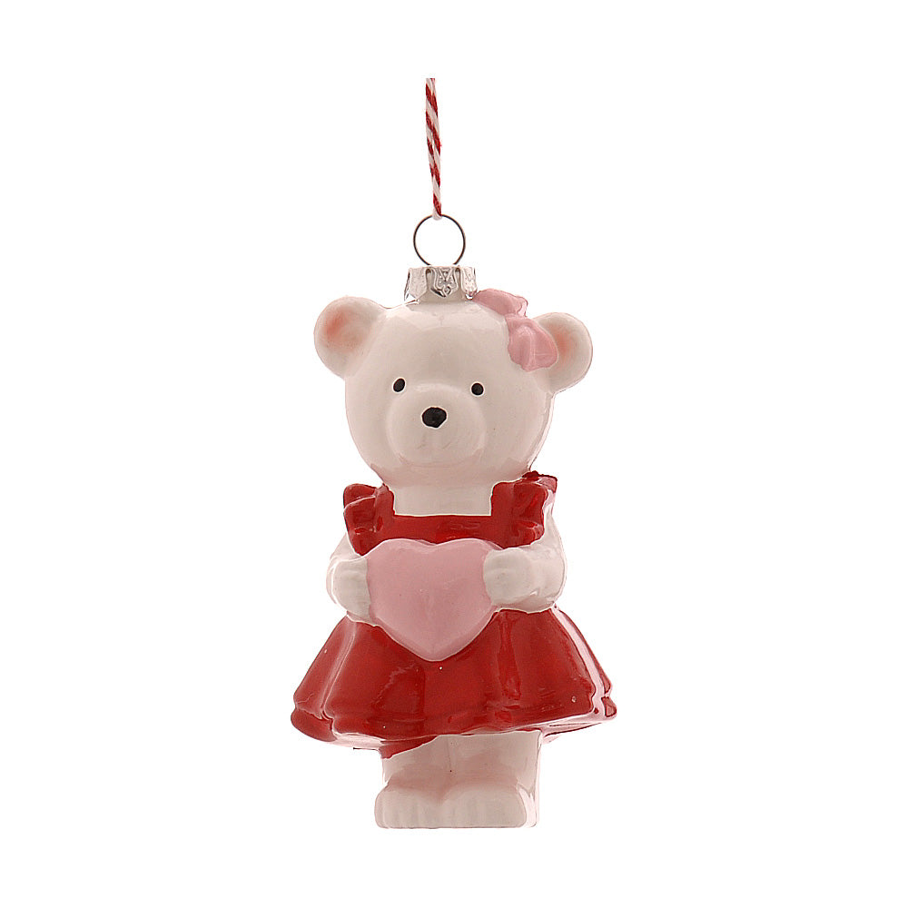 Decoratiune Teddy bear girl, roz, 10 cm - COOKSHOP SPECIALS