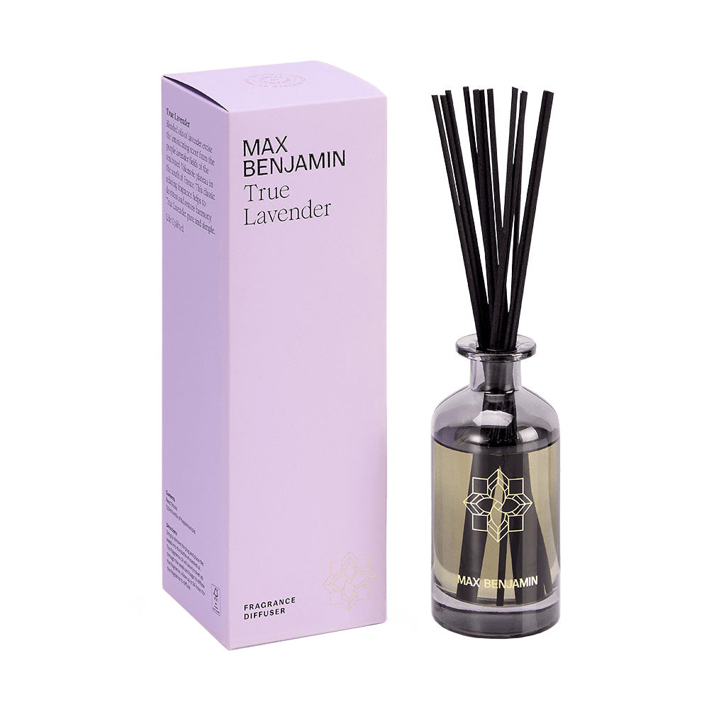 Difuzor esenta parfumata cu betisoare, 150 ml, True Lavender, Classic - MAX BENJAMIN