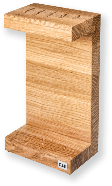 Bloc pentru cutite, tip C, lemn de stejar - KAI