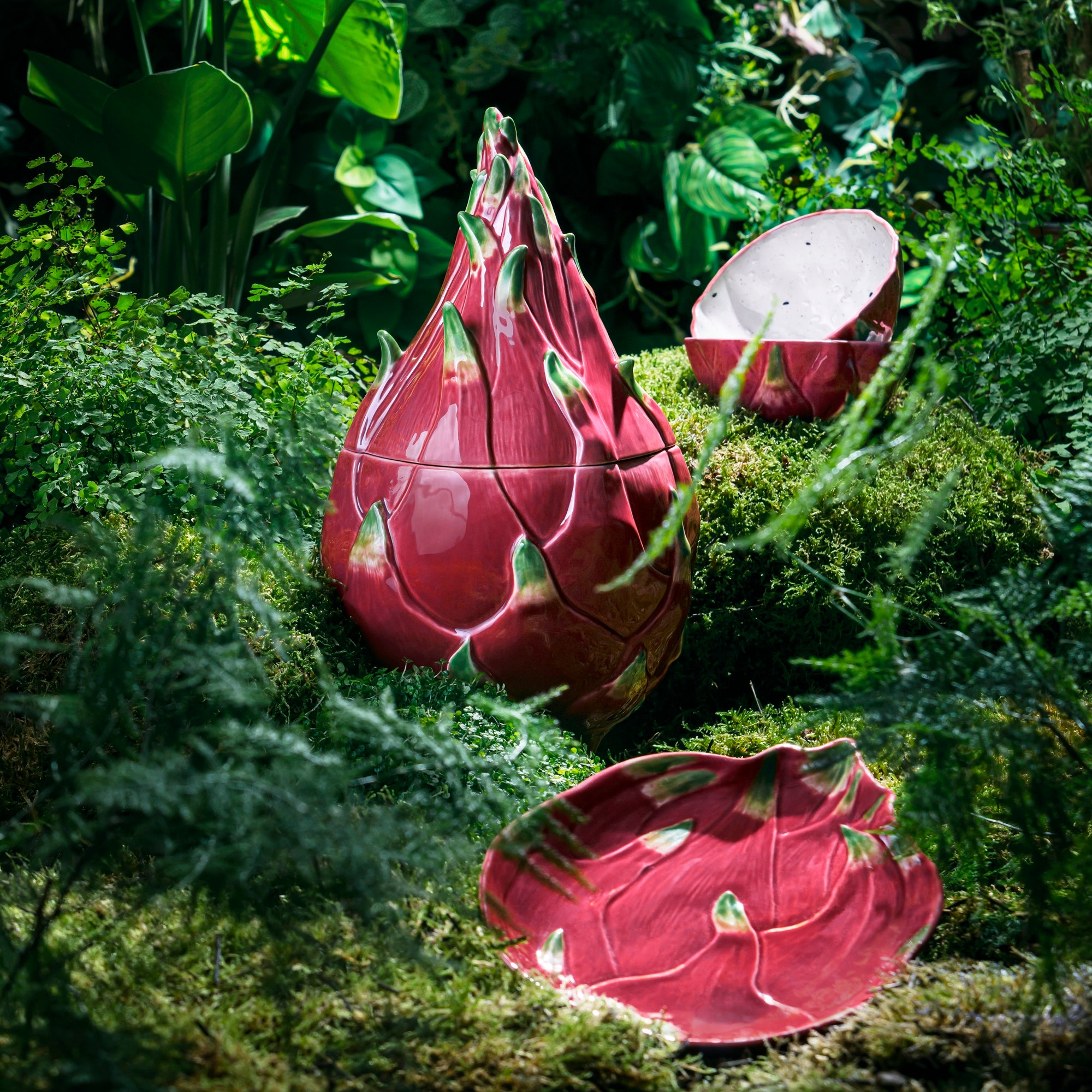 Farfurie pentru desert, 25 cm, Frutos Tropicais Pitaya - BORDALLO PINHEIRO - Image 1