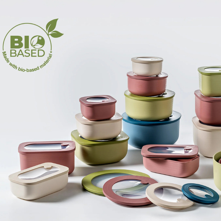 Cutie cu capac pentru depozitare, dreptunghiulara, 1450 ml, bej, Store&More Bio – GUZZINI