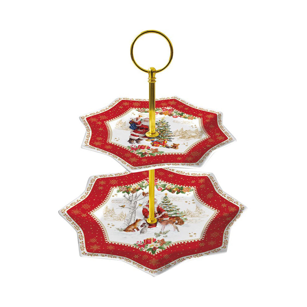 Etajera din portelan, 20/16 cm, Christmas Memories - COOKSHOP SPECIALS