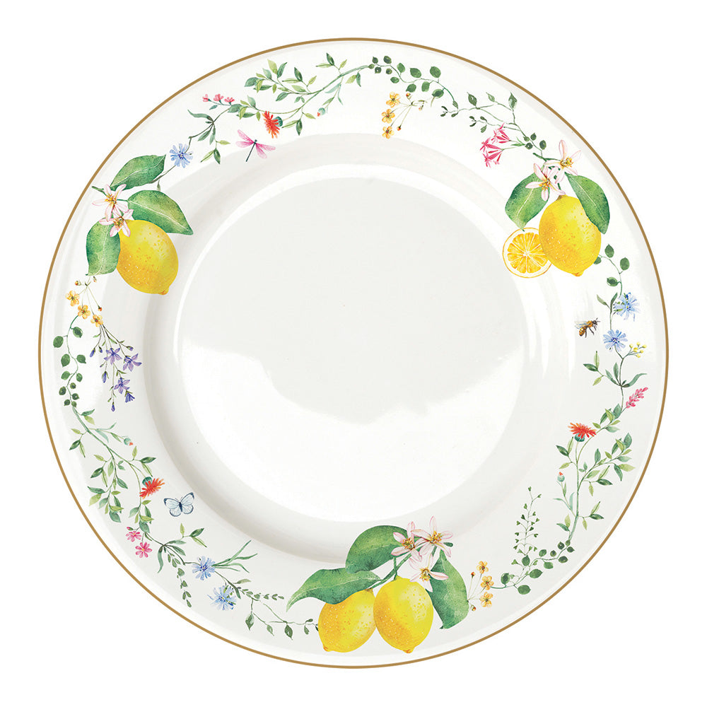 Farfurie pentru cina, 26.5 cm, Fleurs Citrons - COOKSHOP SPECIALS