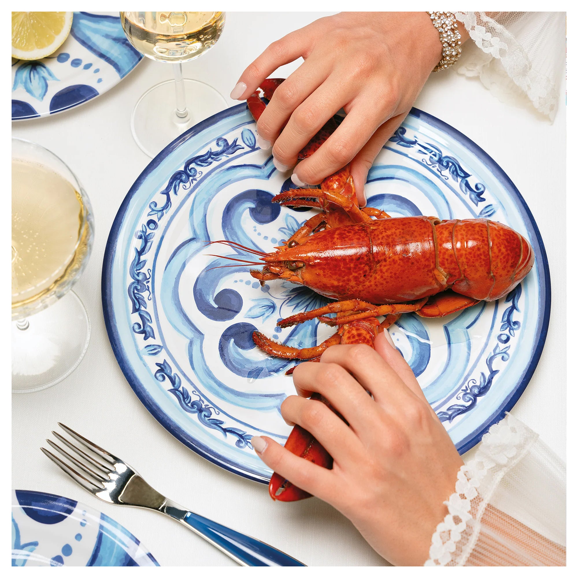 Farfurie pentru cina, 27.5 cm, Blues - GUZZINI - Image 1