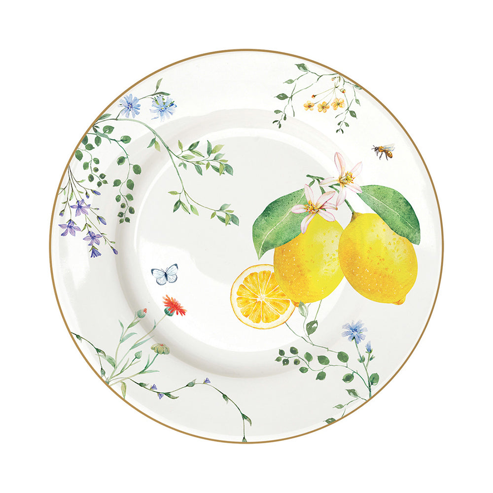 Farfurie pentru desert, 19 cm, Fleurs Citrons - COOKSHOP SPECIALS