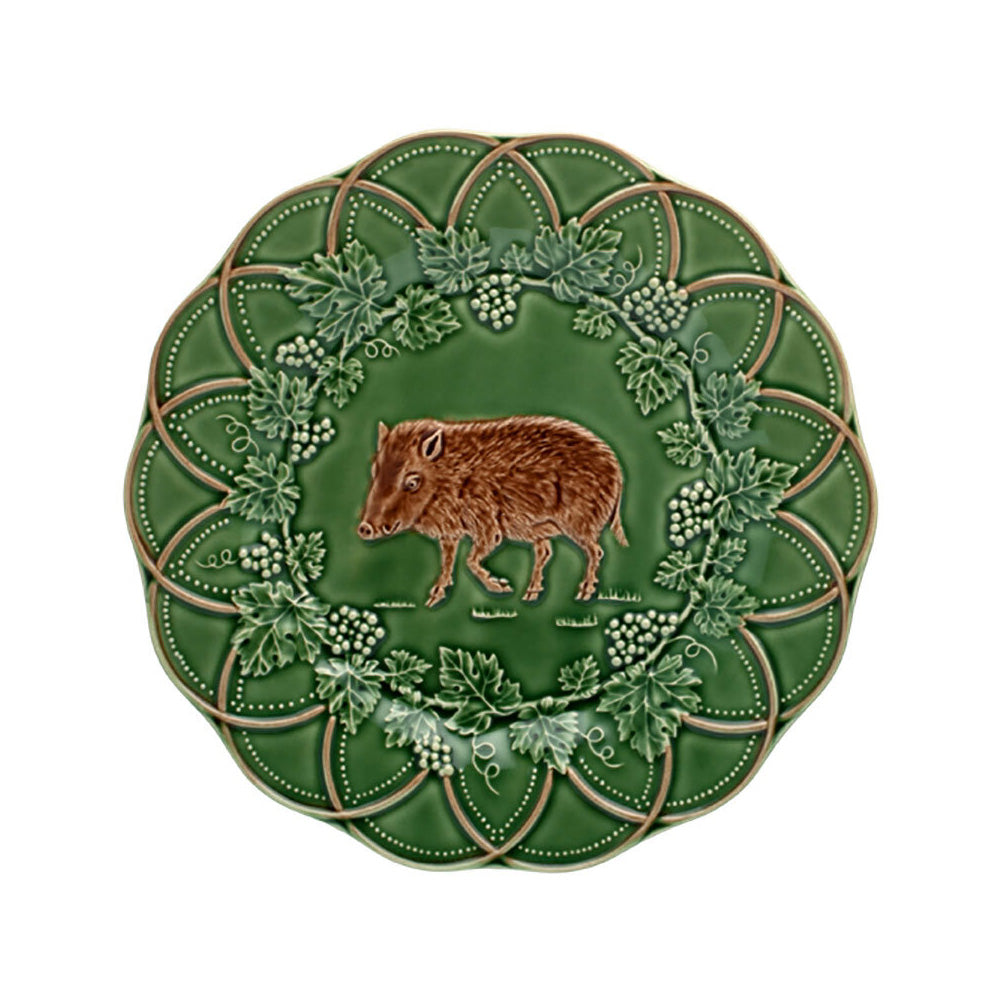 Farfurie pentru desert, ceramica, 24.5 cm, Boar Bosque - BORDALLO PINHEIRO