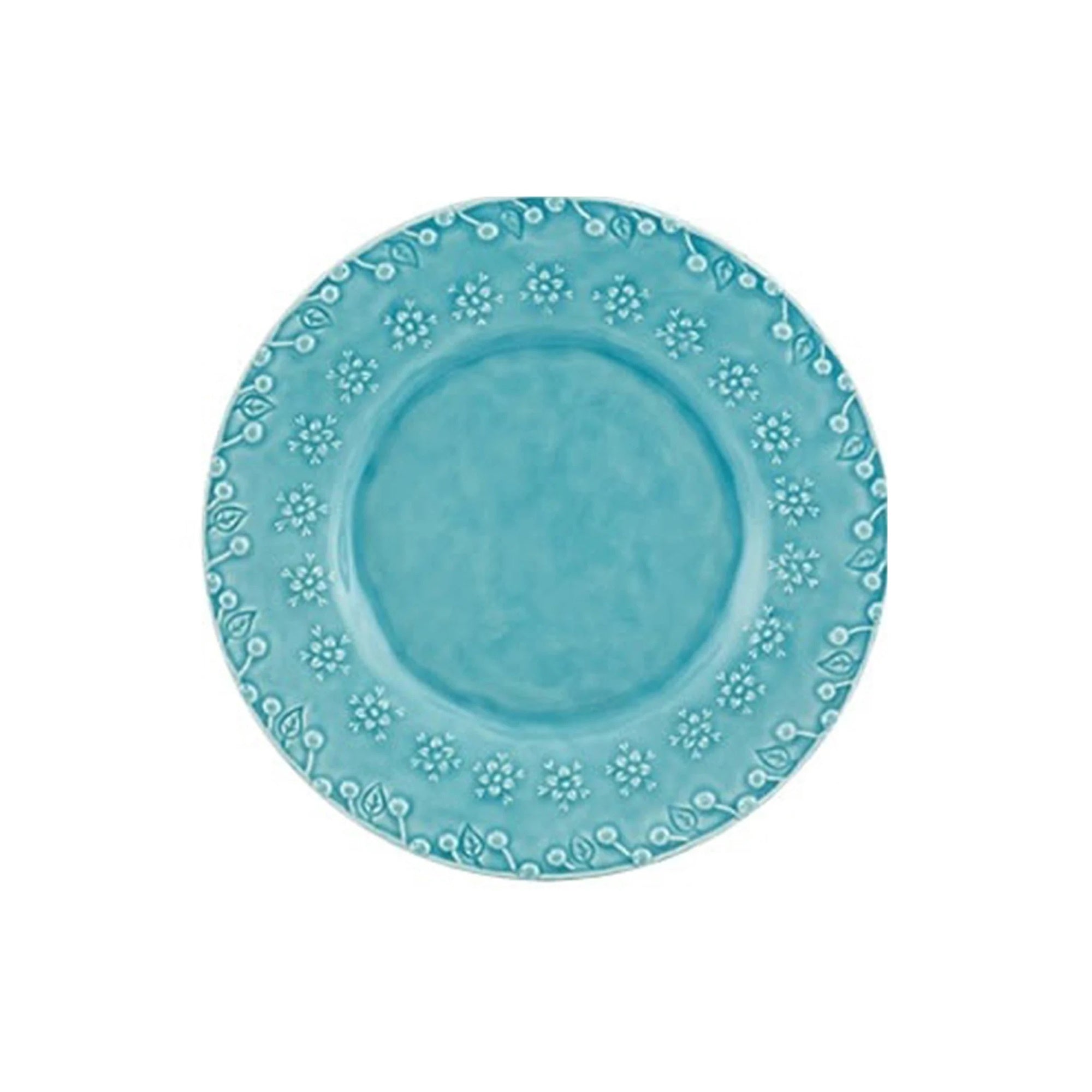 Farfurie pentru desert, albastru, 22.9 cm, Flora - BORDALLO PINHEIRO