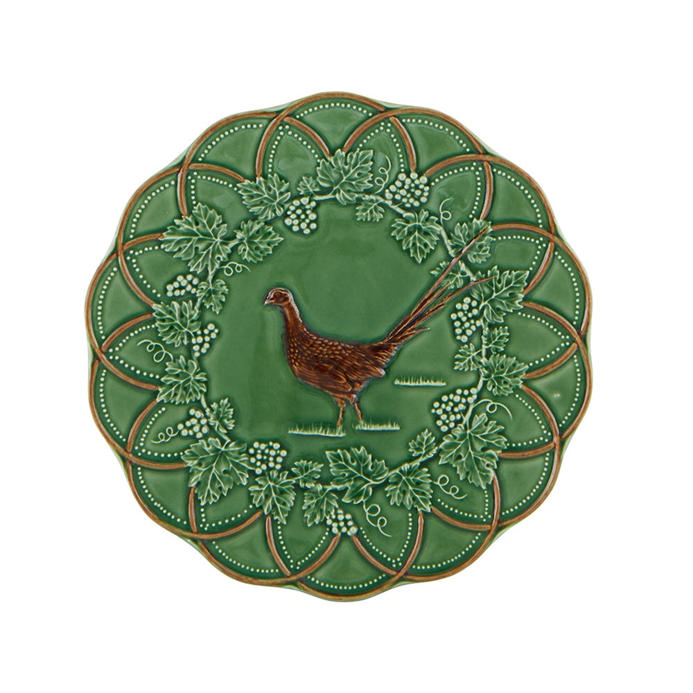 Farfurie pentru desert, ceramica, 24.5 cm, Pheasant Bosque - Bordallo Pinheiro