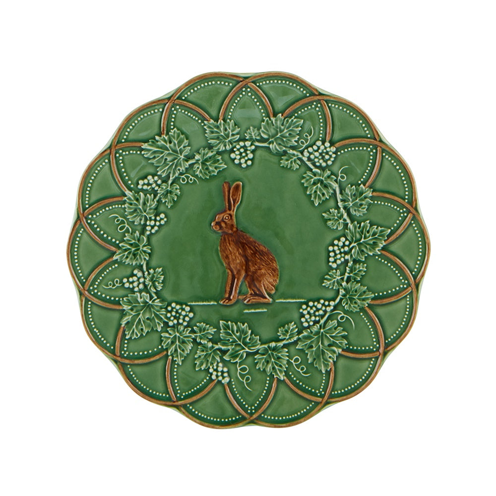 Farfurie pentru desert, ceramica, 24.5 cm, Hare Bosque - Bordallo Pinheiro