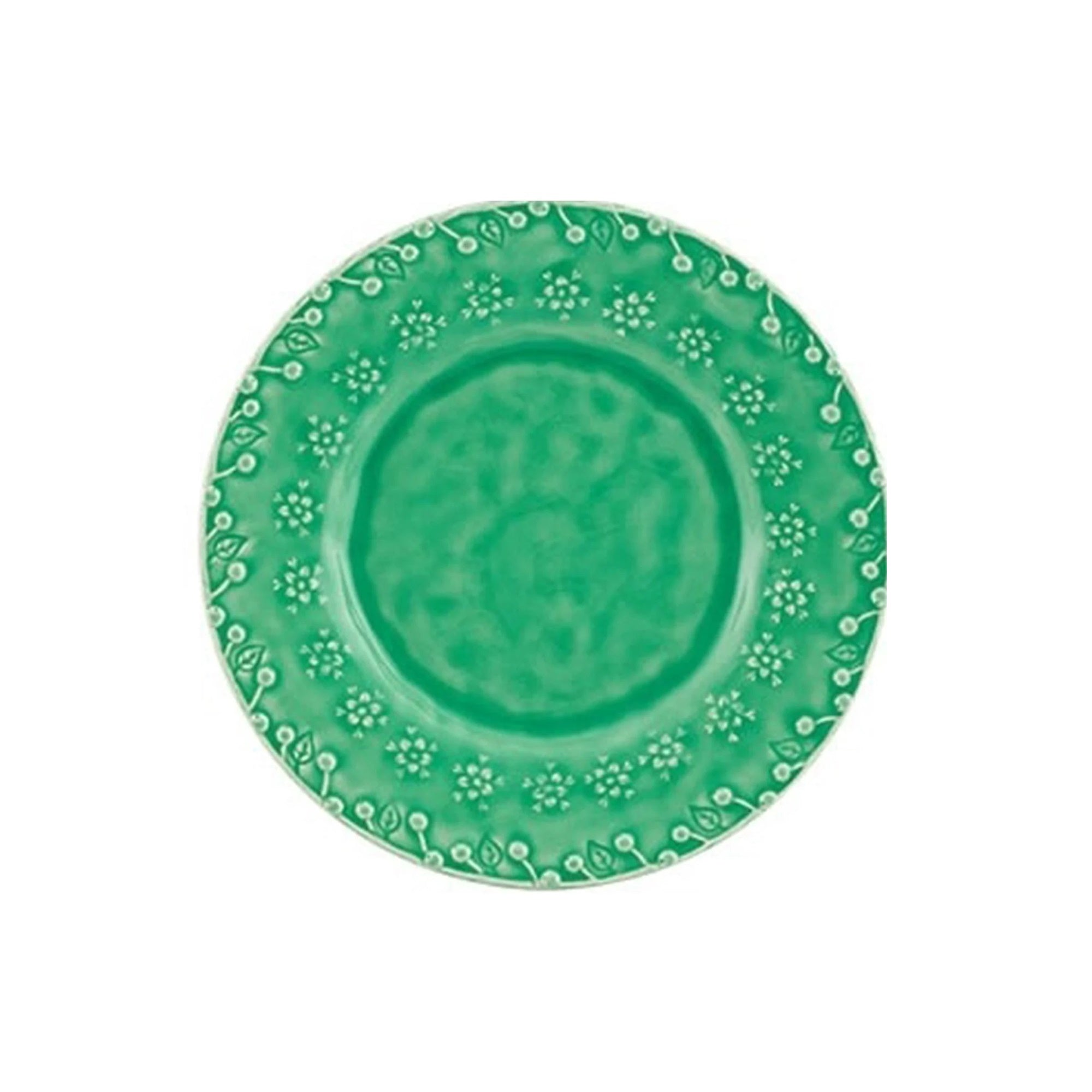 Farfurie pentru desert, verde, 22.9 cm, Flora - BORDALLO PINHEIRO