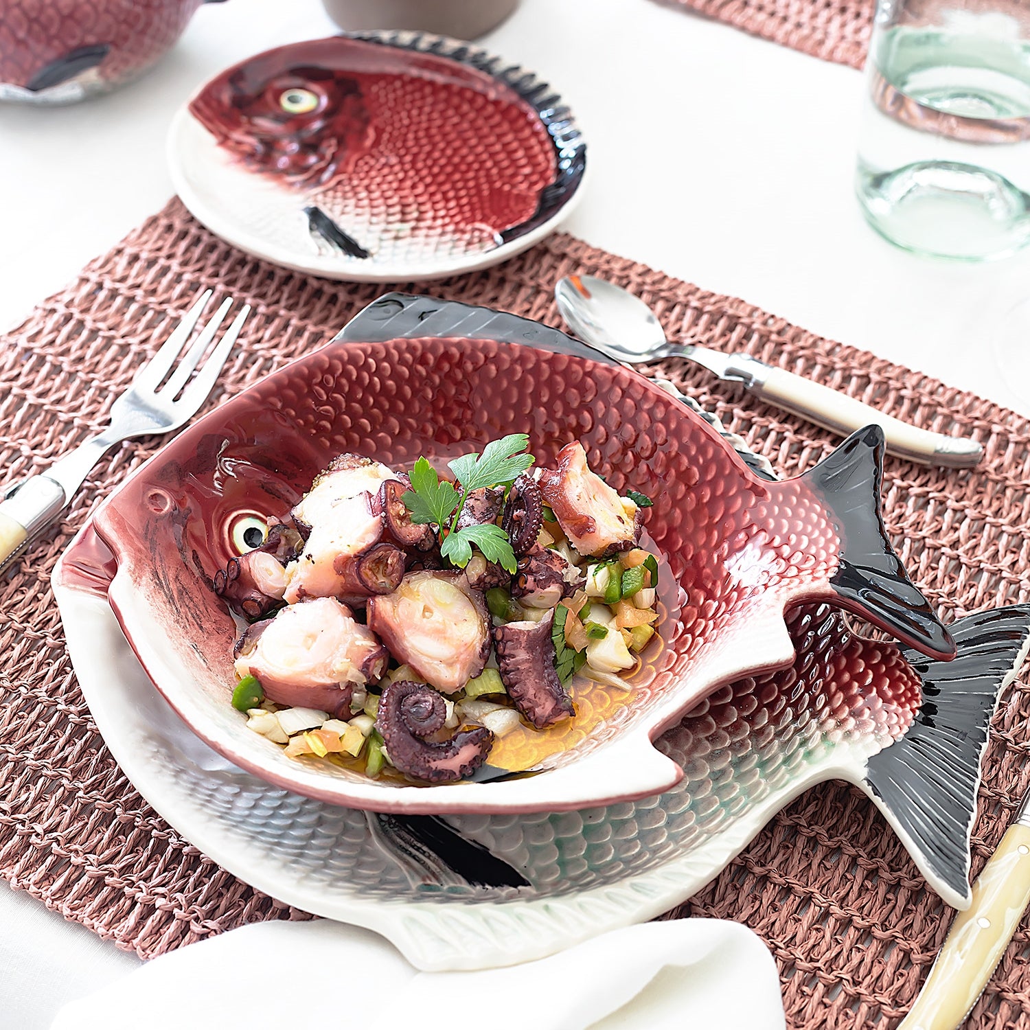 Farfurie pentru supa, 24 cm, Fish - BORDALLO PINHEIRO - Image 1